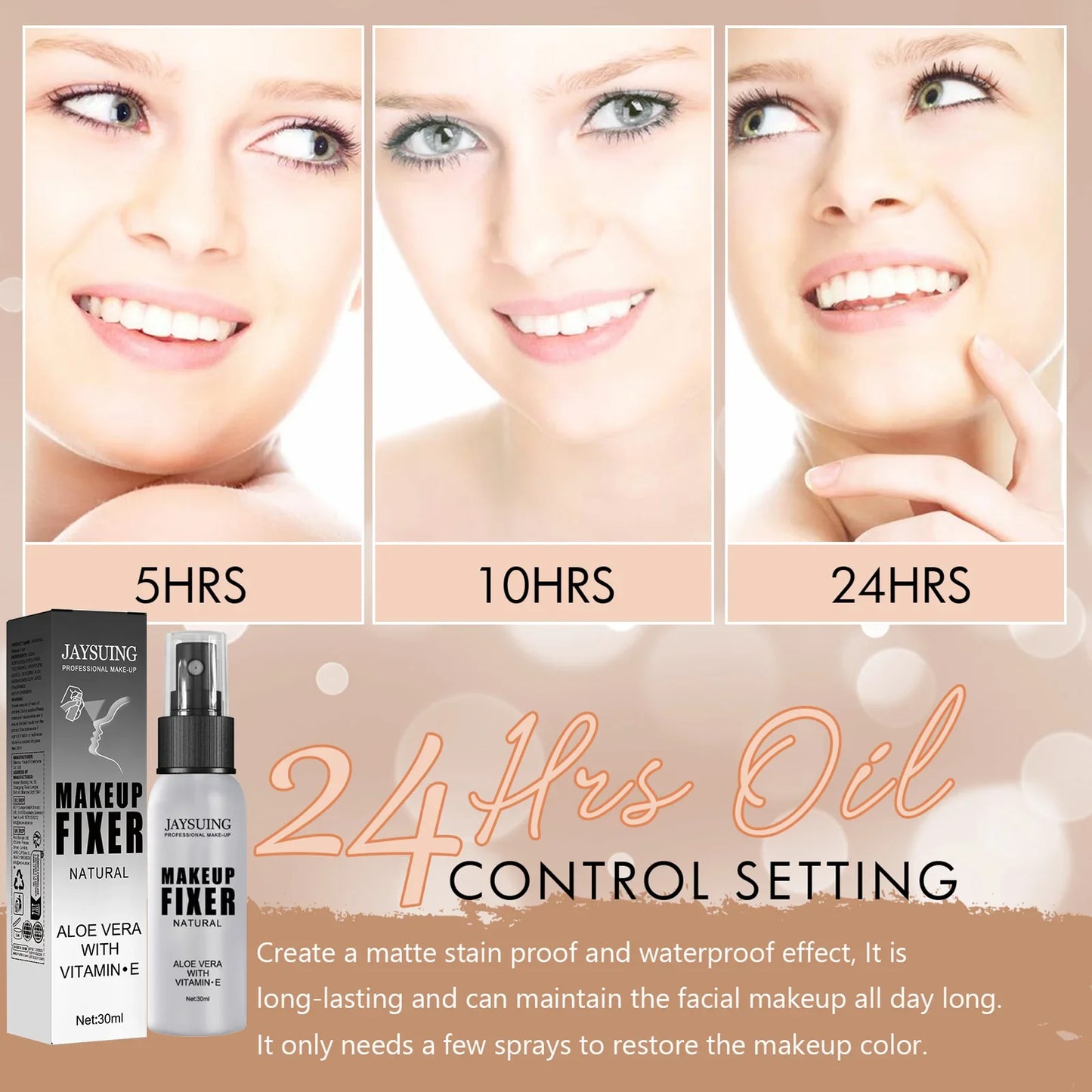Makeup Setting Spray Moisturizing Hydrate Oil Control Long-lasting Make Up Natural Matte Refreshing Quick Fixer Spray Cosmetics