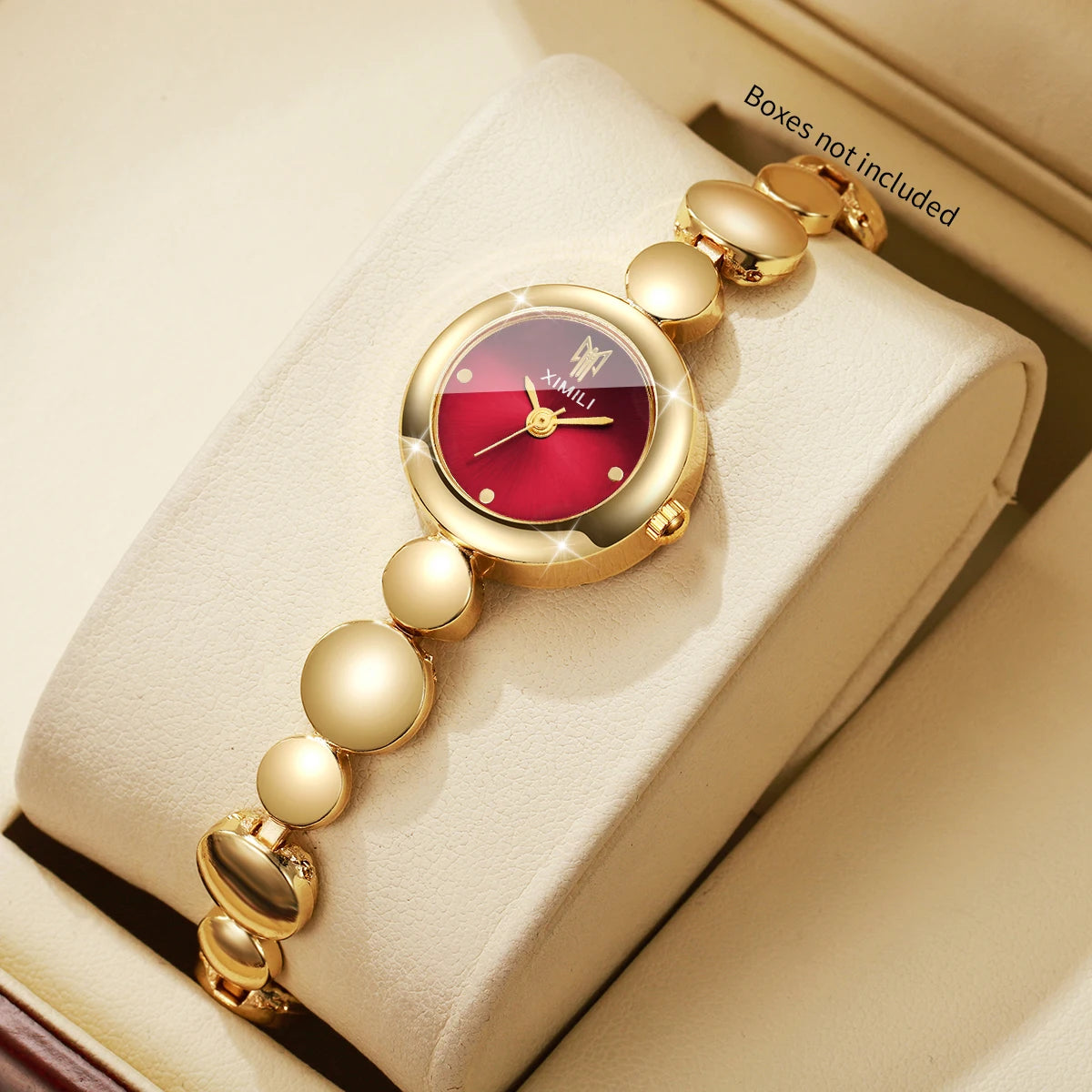 Luxury Gold Bracelet Strap Women Watches Elegant Round Dial Ladies Dress Quartz Wristwatch Clock Relogio Feminino（Without Box）