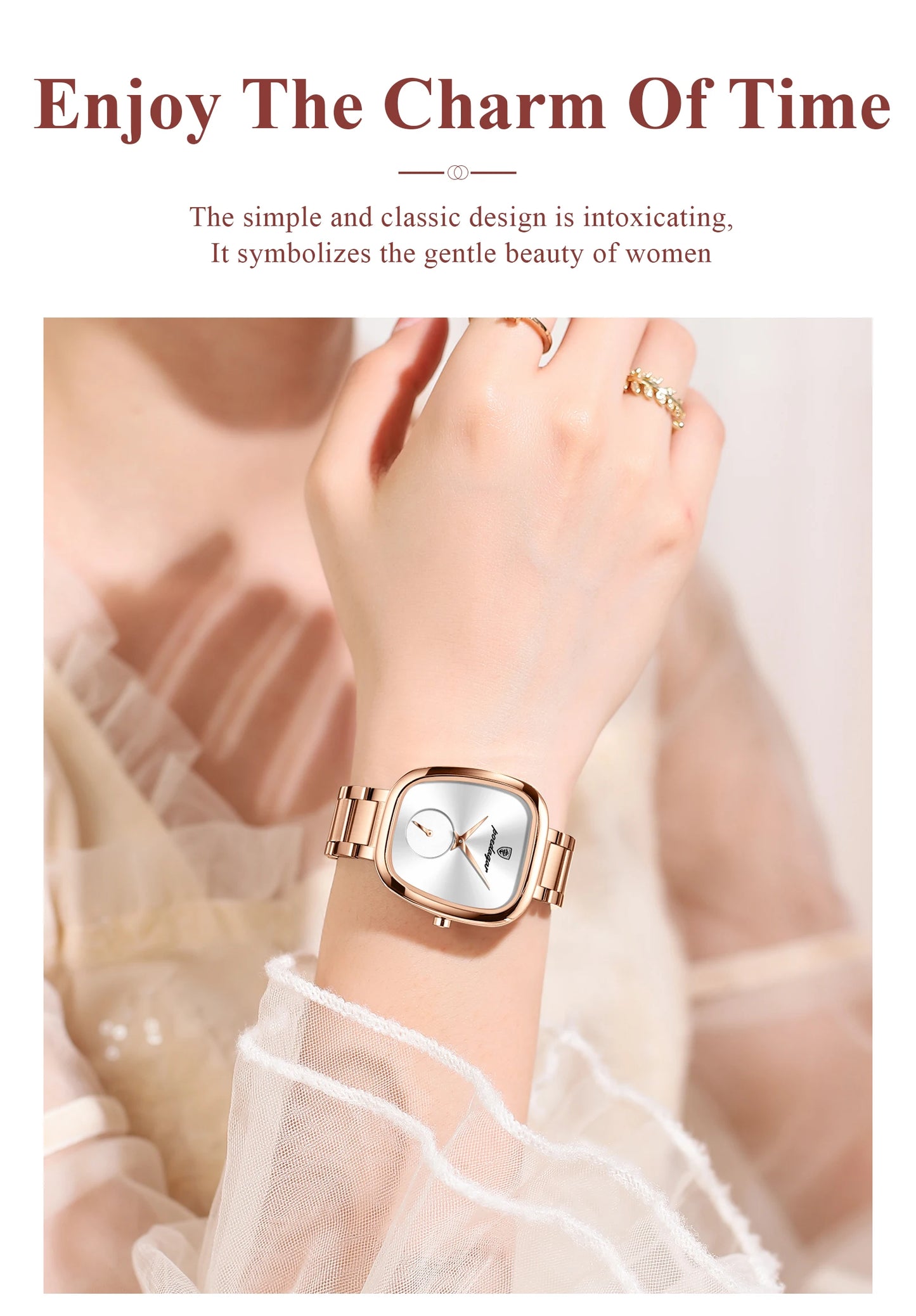 POEDAGAR Luxury Elegant Watch For Woman Waterproof Stainless Steel Quartz Women's Watches Simple High Quality Ladies Wristwatch