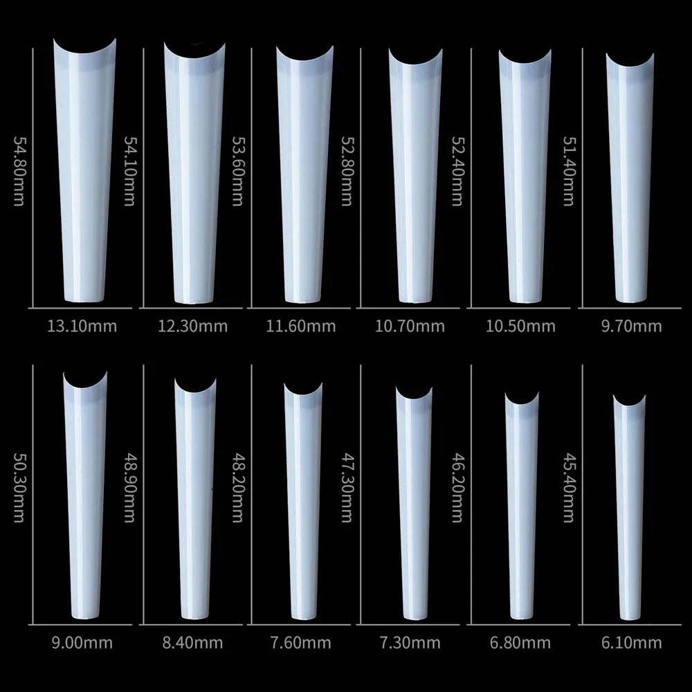 3XL Tapered Square Clear Full Cover Nail Tip 120PC Press On Nails False Artificial Tip  XXXL Extra Long Square Straight Nail Tip