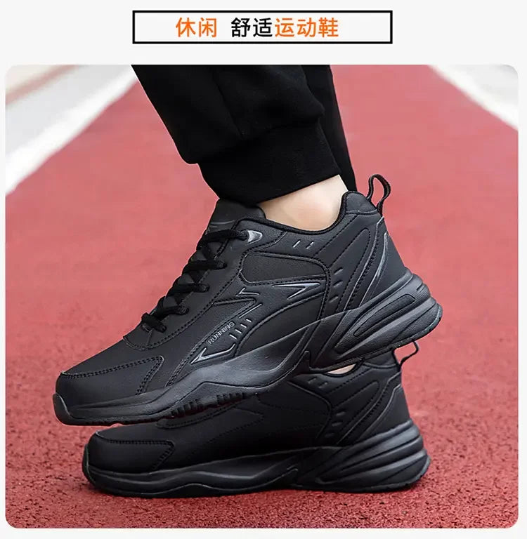 Men’s Casual Shoes B812 – Breathable PU Leather Lace-Up with EVA Sole