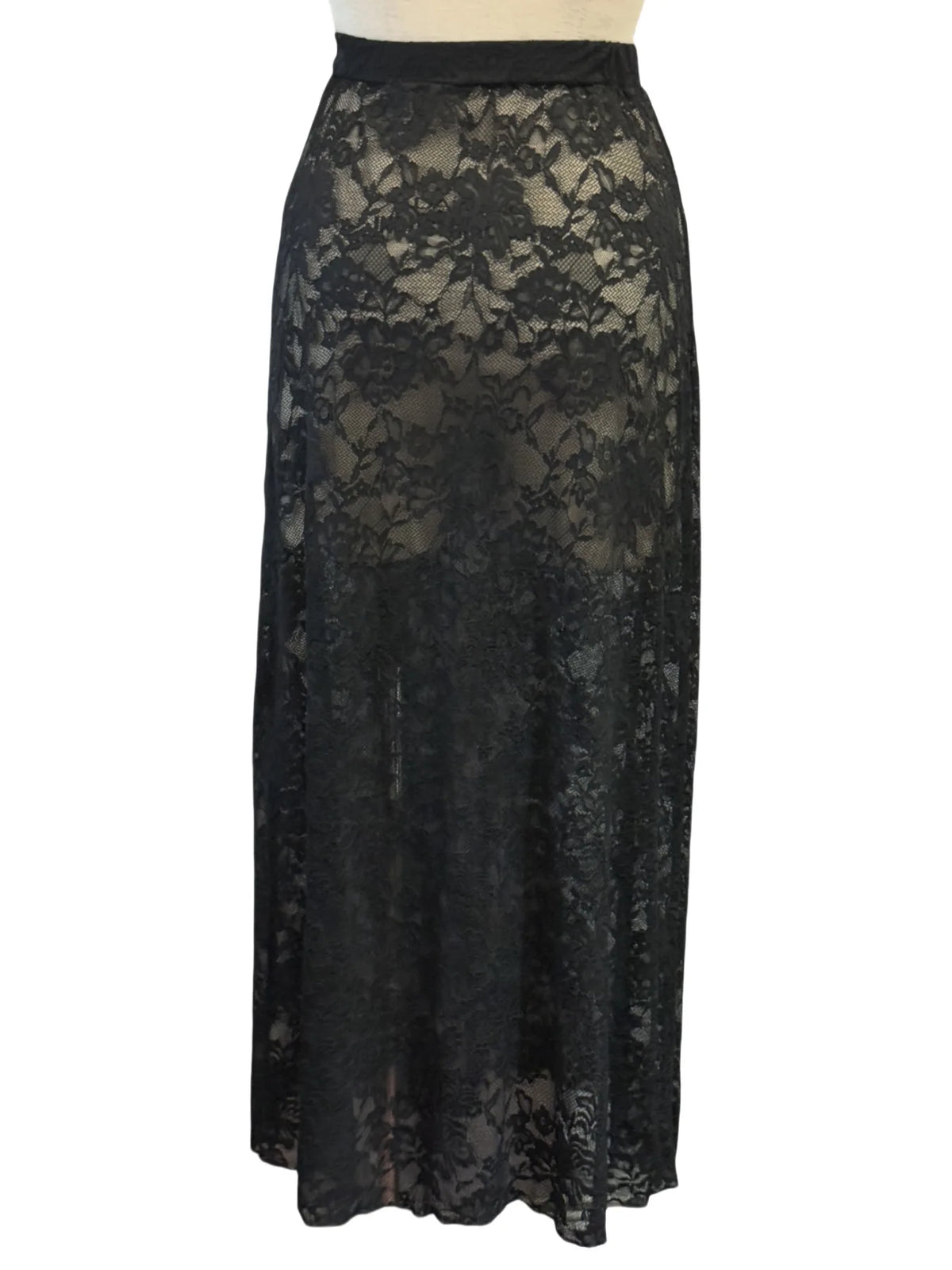 BKLD Black Skirts 2026 Summer New Women Clothing Solid Color Slim Bag Hip Streetwear Fashion See-Through High Waist Lace Skirt