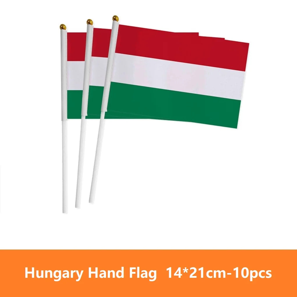 European Country Hand Waving Flags - أعلام أوروبية يدوية للتشجيع والاحتفالات