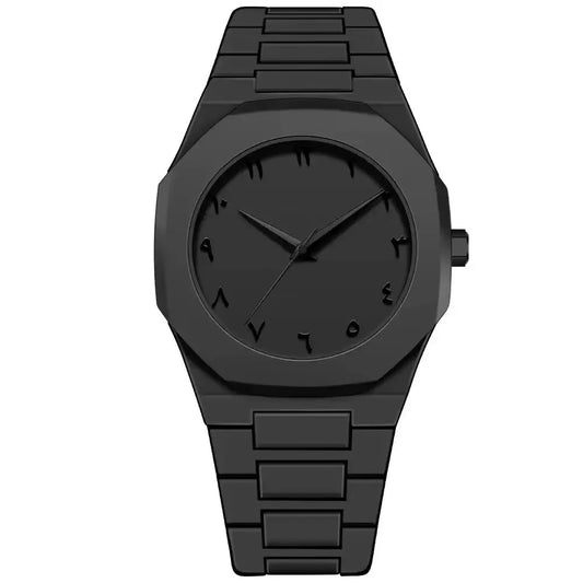New Simple Black Men’s Quartz Watch – Silicone Strap