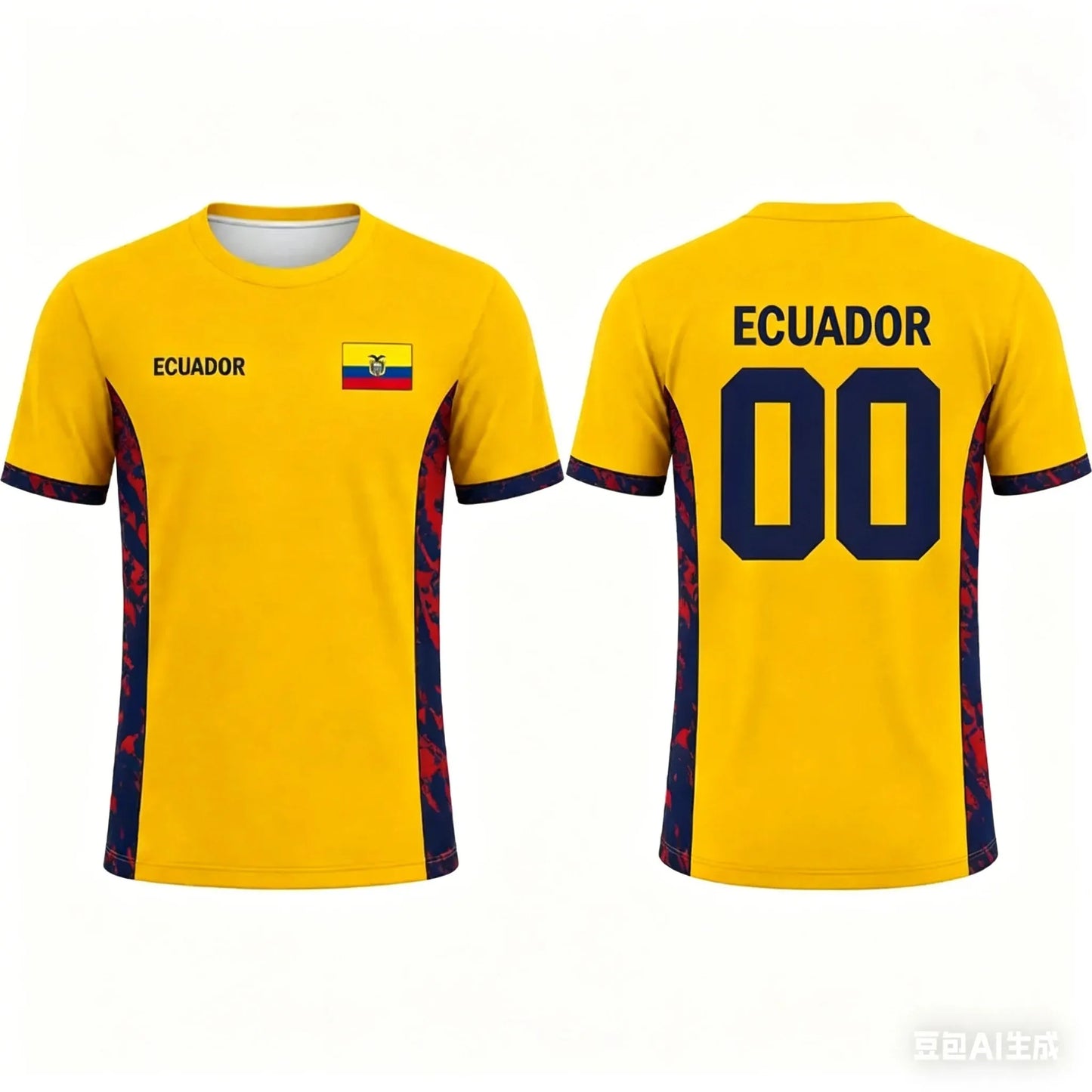 Ecuador Kids Adults Soccer T Shirt Sportswear Family Style Blue White Print Breathable Quick Dry Training Tee Fan Sports Top
