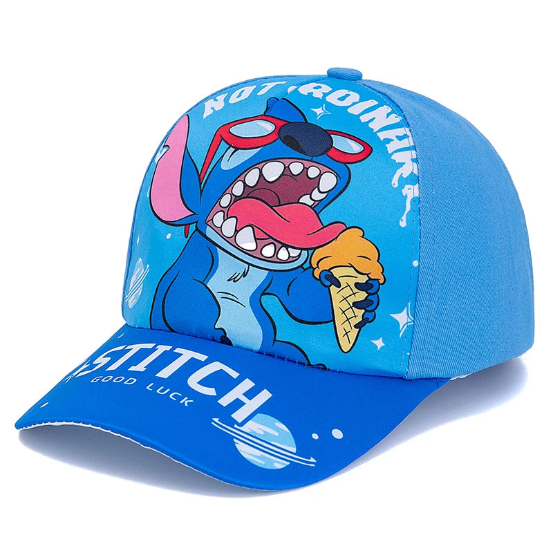 New Style Children's Cartoon Stitch Printed Cap Boys Girls Outdoor Sunshade Cute Hat Lovely Kids Baseball Cap