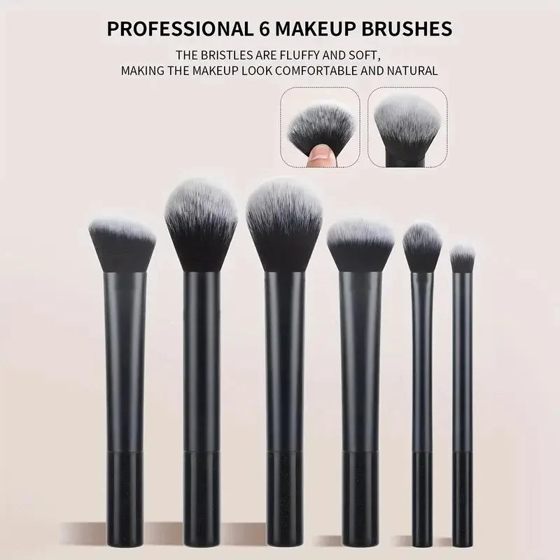 8Pcs Travel Makeup Brush Set - Portable Soft Synthetic Eyeshadow, Blush & Powder Brushes, Essential On-the-Go Beauty Kit