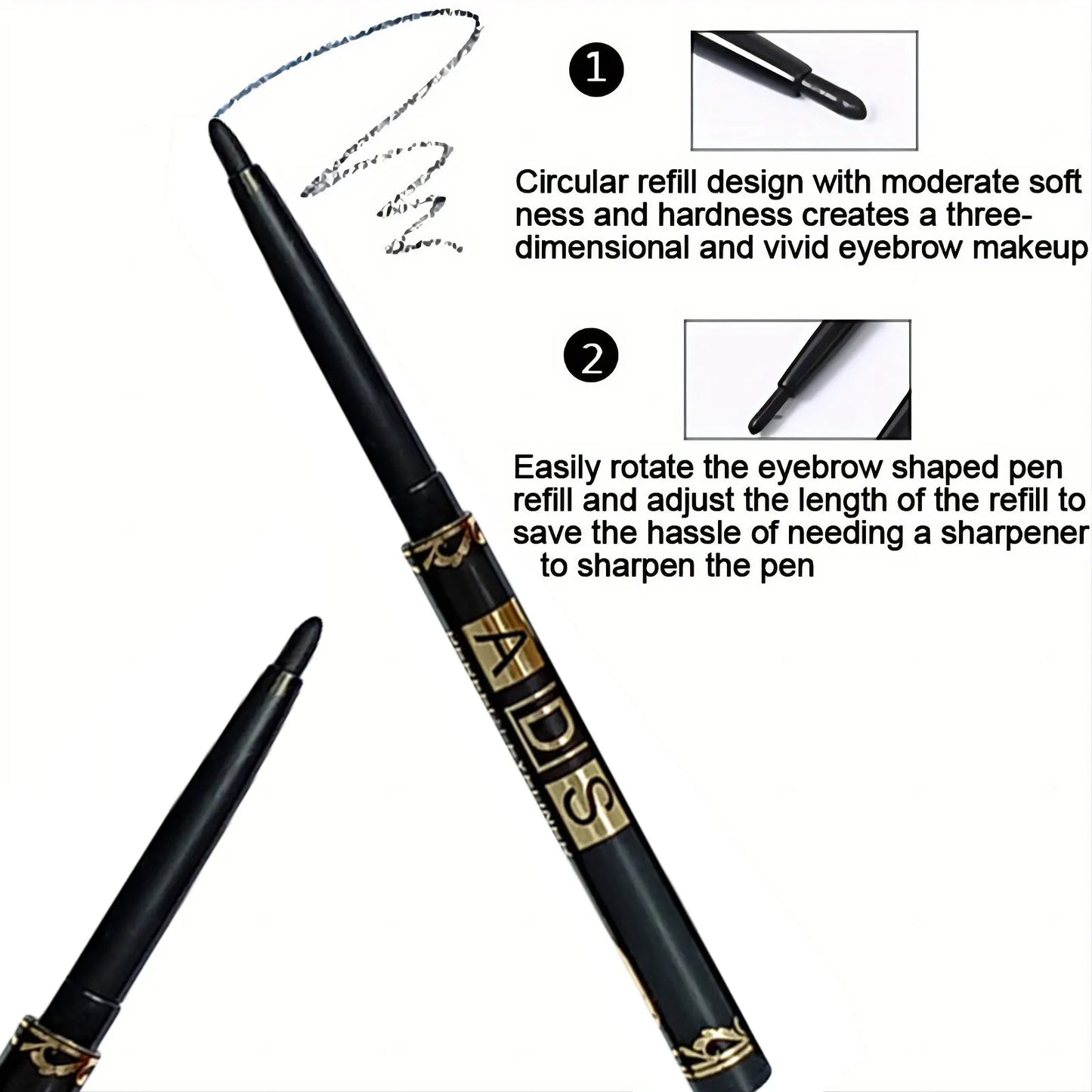 Waterproof Black Eyeliner Pencil Set – Long-Lasting & Smudge-Proof