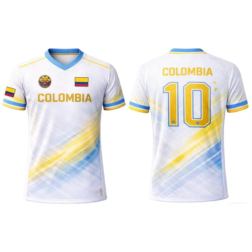 Colombia Flag 3D Printed Jersey Family Edition for Kids Adults T Shirt Outdoor Sports Quick Dry Breathable Tee for Outdoor Sport
