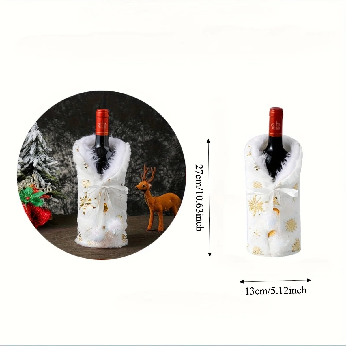Christmas Wine Bottle Cover Merry Christmas Decorations For Home 2026 Cristmas Ornament Xmas Navidad Gifts Happy New Year 2027