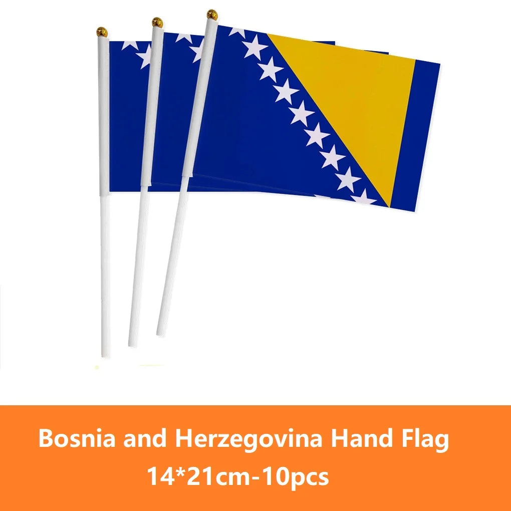 European Country Hand Waving Flags - أعلام أوروبية يدوية للتشجيع والاحتفالات