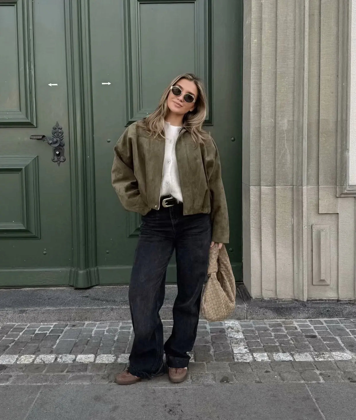 Vintage Suede Texture Bomber Jackets Women's Long Sleeve Loose Coats New Causal Autumn Winter Female Outerwear