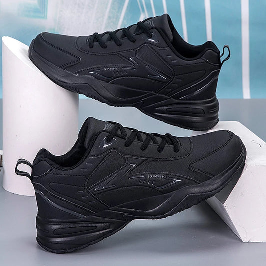 Men’s Casual Shoes B812 – Breathable PU Leather Lace-Up with EVA Sole