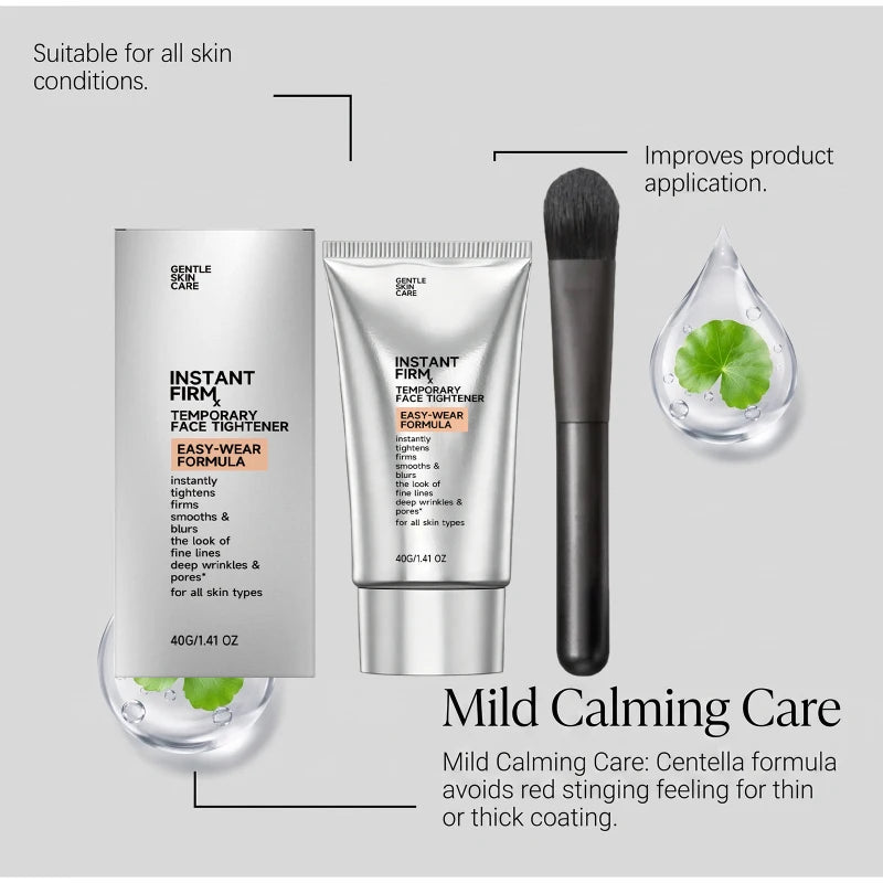 Instant Firm Facial Cream 40g Centella Asiatica Moisturizing Mild Calming Repair Cream Moisturize Hydrate Skincare With Brush