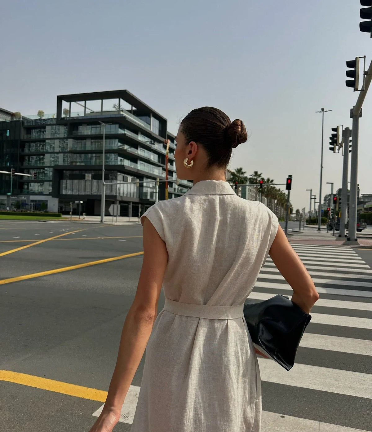 BKLD 2026 Spring Summer New Arrival Sleeveless Shirts Dress Casual Turn-Down Collar Tied Waist Dress Solid Color Women Clothing