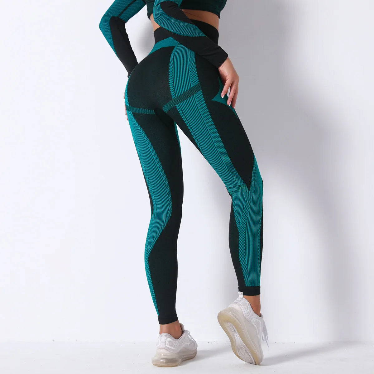 Clearance Items Quick-Dry Seamless Stripe Woman Yoga Pants Summer Breathable Running Gym Sports Fitness Pants Leggings