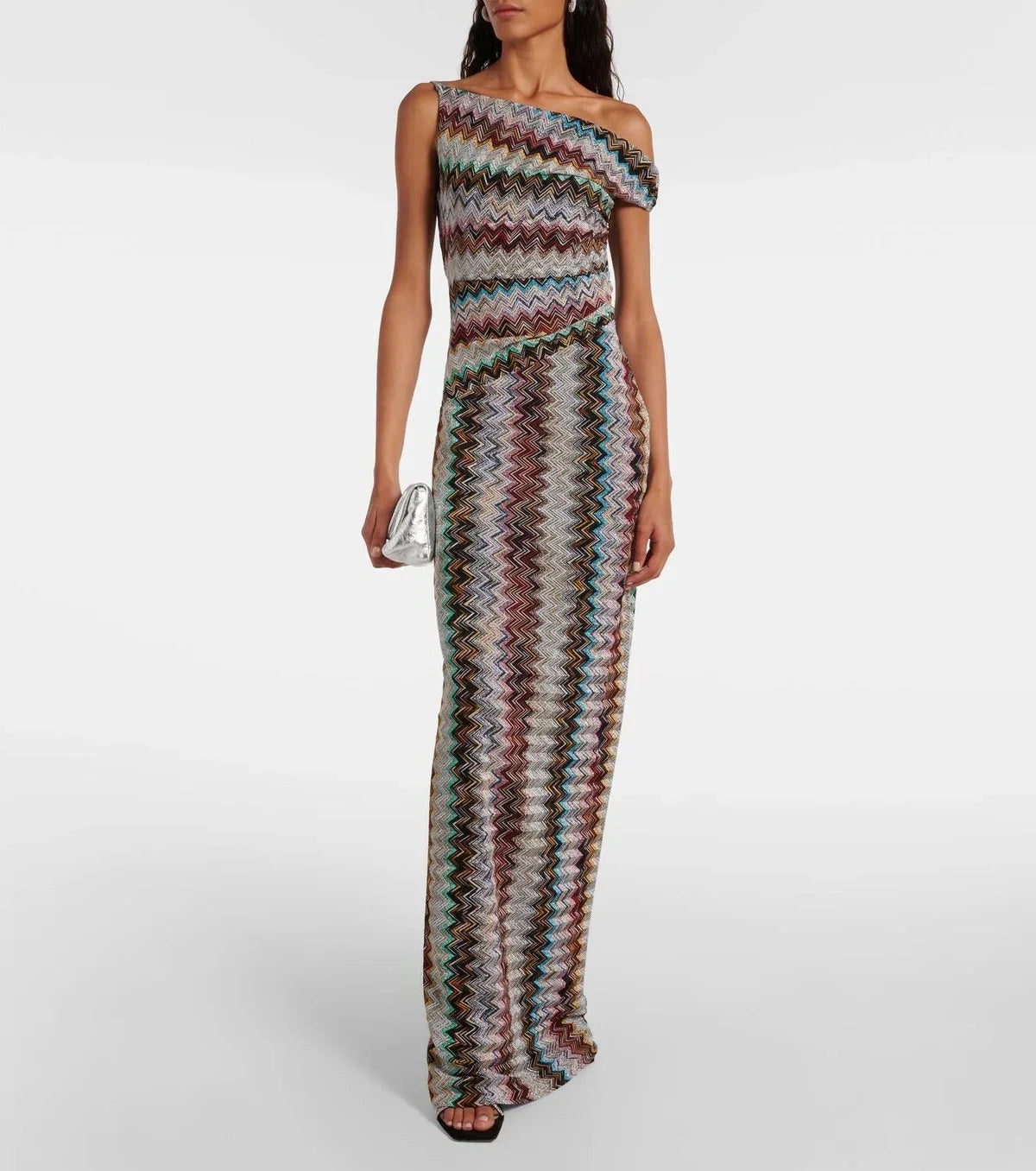 BKLD 2026 Spring Summer New Sloping Shoulder Knitted Fashion Printed Dress Y2k Clothes Women Casual Party Clubwer Long Dresses