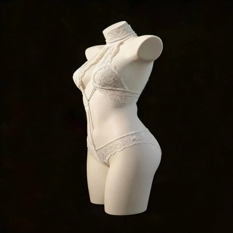 Sensual Maid Role Play Lingerie Set Lace Teddy Bodysuit One Piece with Charming Atmosphere Exciting & Fun Costume MOYISU  32-38