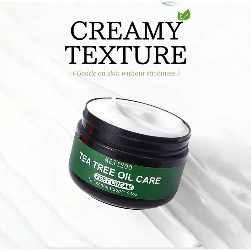 Tea Tree Oil Moisturizing Foot Cream 55g Aloe Vera Soothe Nourishing Smoothing Dry Heels Hydrate And Non-sticky Foot Care