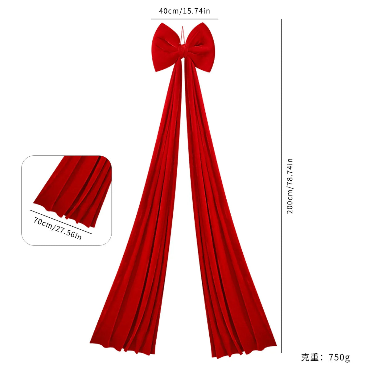 1PC Christmas Bow Red Velvet Christmas Tree Toppers Ornament Large Wreath Bows Door Wall Decor New Year Xmas Party Decoration