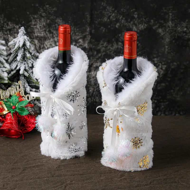 Christmas Wine Bottle Cover Merry Christmas Decorations For Home 2026 Cristmas Ornament Xmas Navidad Gifts Happy New Year 2027