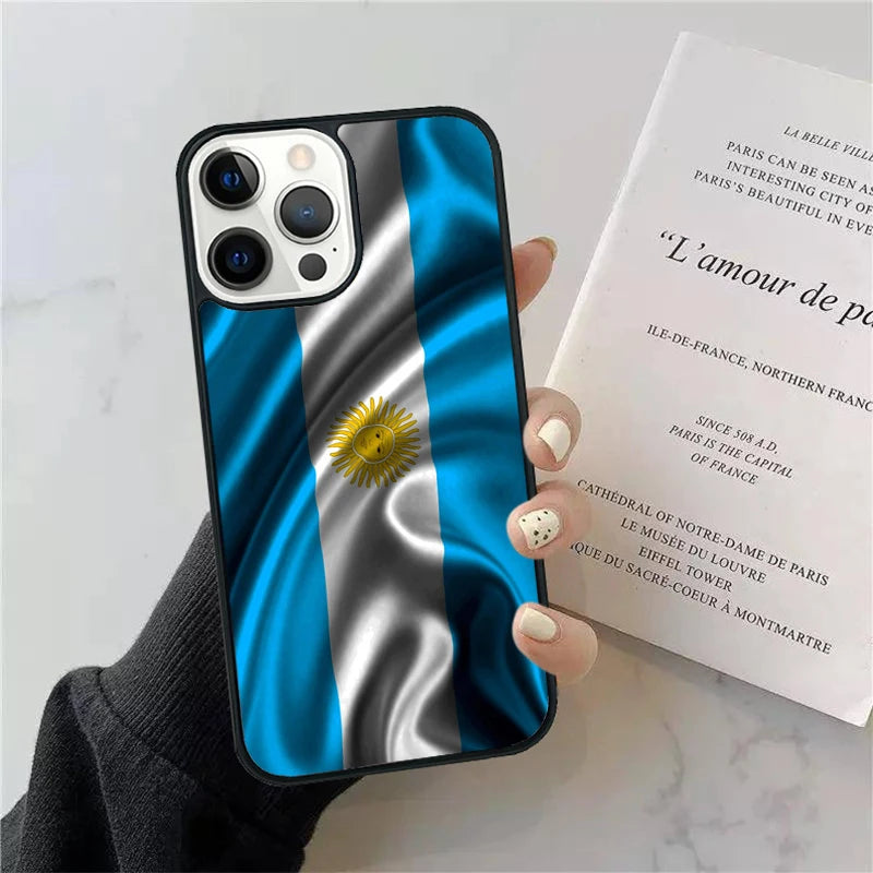 Argentina National Flag iPhone Case - غطاء آيفون بتصميم علم الأرجنتين
