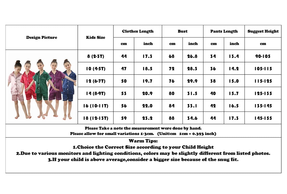 teenager loungewear children home clothing kids pajamas set girls silk satin pijama boys sleepwear baby nightgowns for 3-13Y