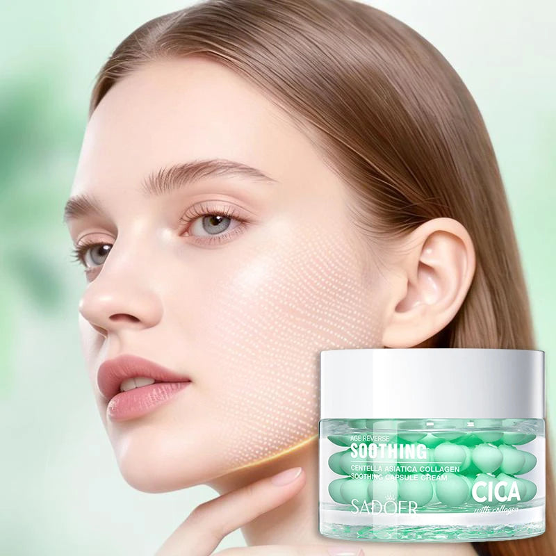 Collagen Asiatica Capsule Face Cream 60g PDRN Vitamin C Niacinamide Glow Plump Skin Cream Soothing And Hydrating Daily Skincare