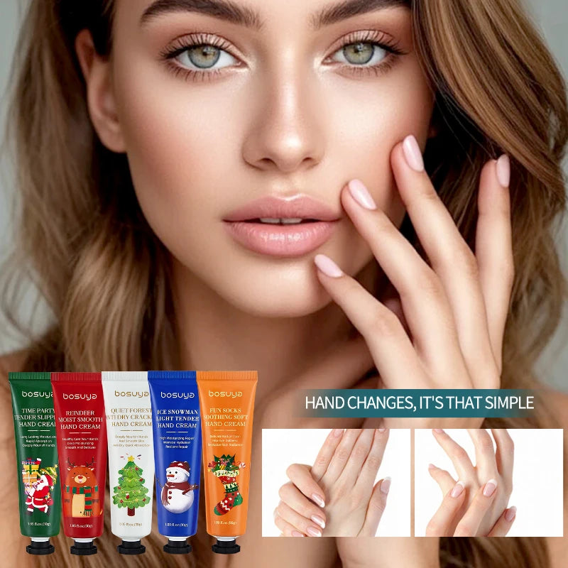 Vitamin E Avocado Moisturizing Hand Cream Christmas Hand Cream Sachet Set Hydrate Non‑greasy For Dry Skin Holiday Gift