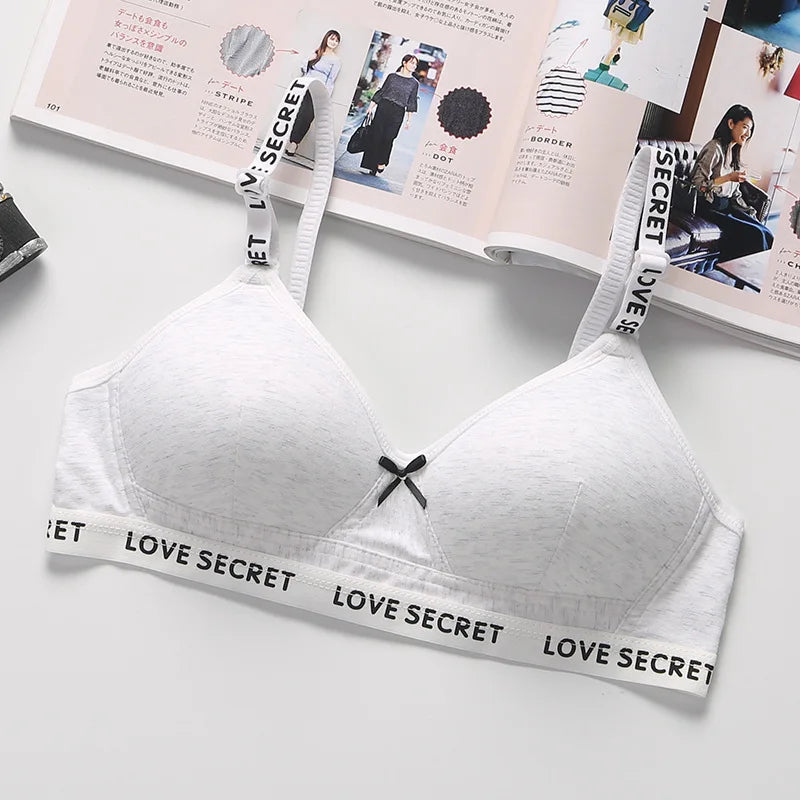 High Intensity Sports Bra Women's Running Gathered Shock Absorption Backless Letter Design Wireless Comfortable Underwear