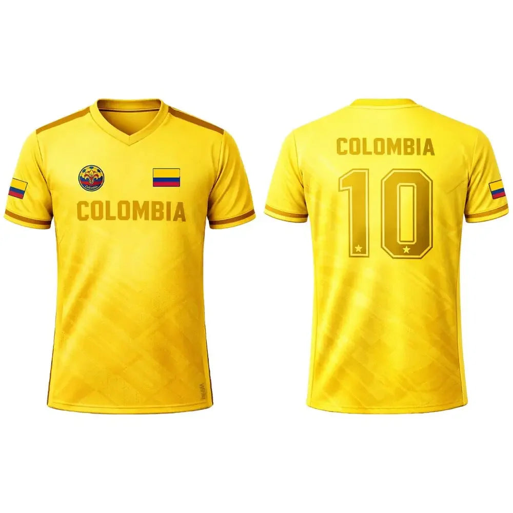 Mens Summer Sports T Shirt Colombia Flag Series 3D Print Quick Dry Breathable Short Sleeve for Football Training