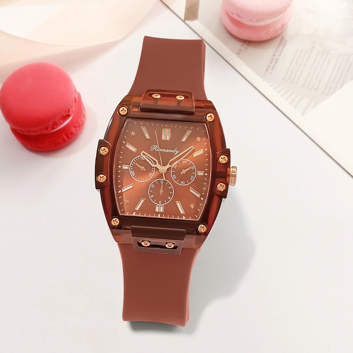 New Square Sport Women’s Quartz Watch – Silicone Strap