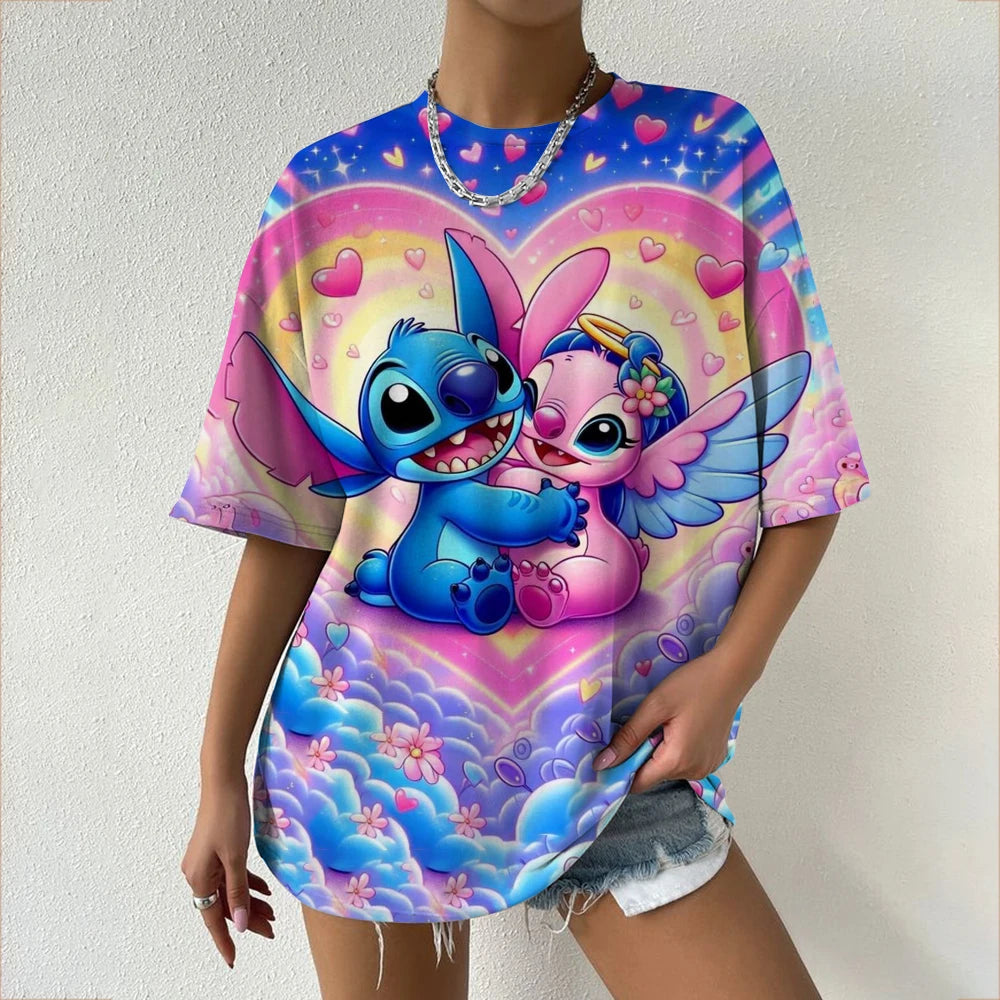 Stitch Oversized Cartoon T-Shirt – Casual Street Style