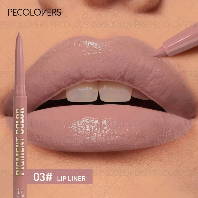 Multi-color Lipstick, Solid Lip Liner, Depicts The Outline of The Lips, Charming and Full Lips, Without Drying, Lip Cosmetics