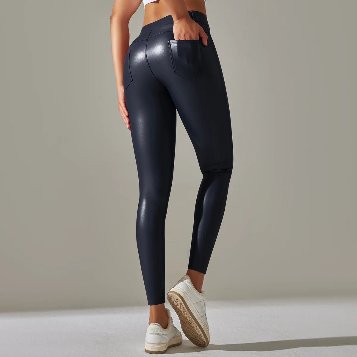 Trendy New WOMEN'S Leggings High Waisted Tight and Sexy Leather Pants Colorful Yoga Pants for Women