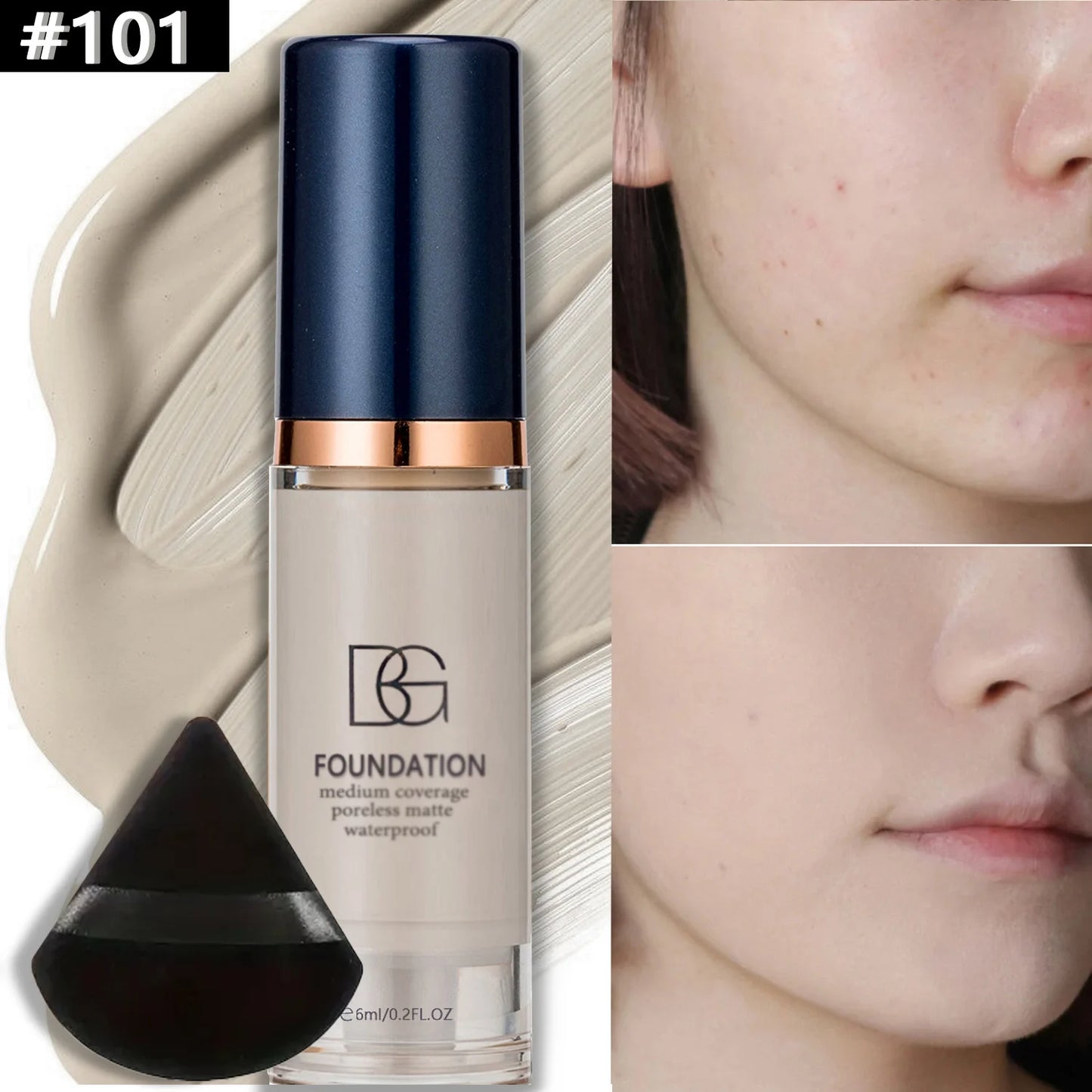 Full Coverage Waterproof Liquid Foundation Set