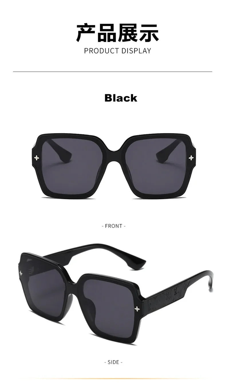 Luxury Women’s Retro Sunglasses – Large Frame UV400 Driving Shades