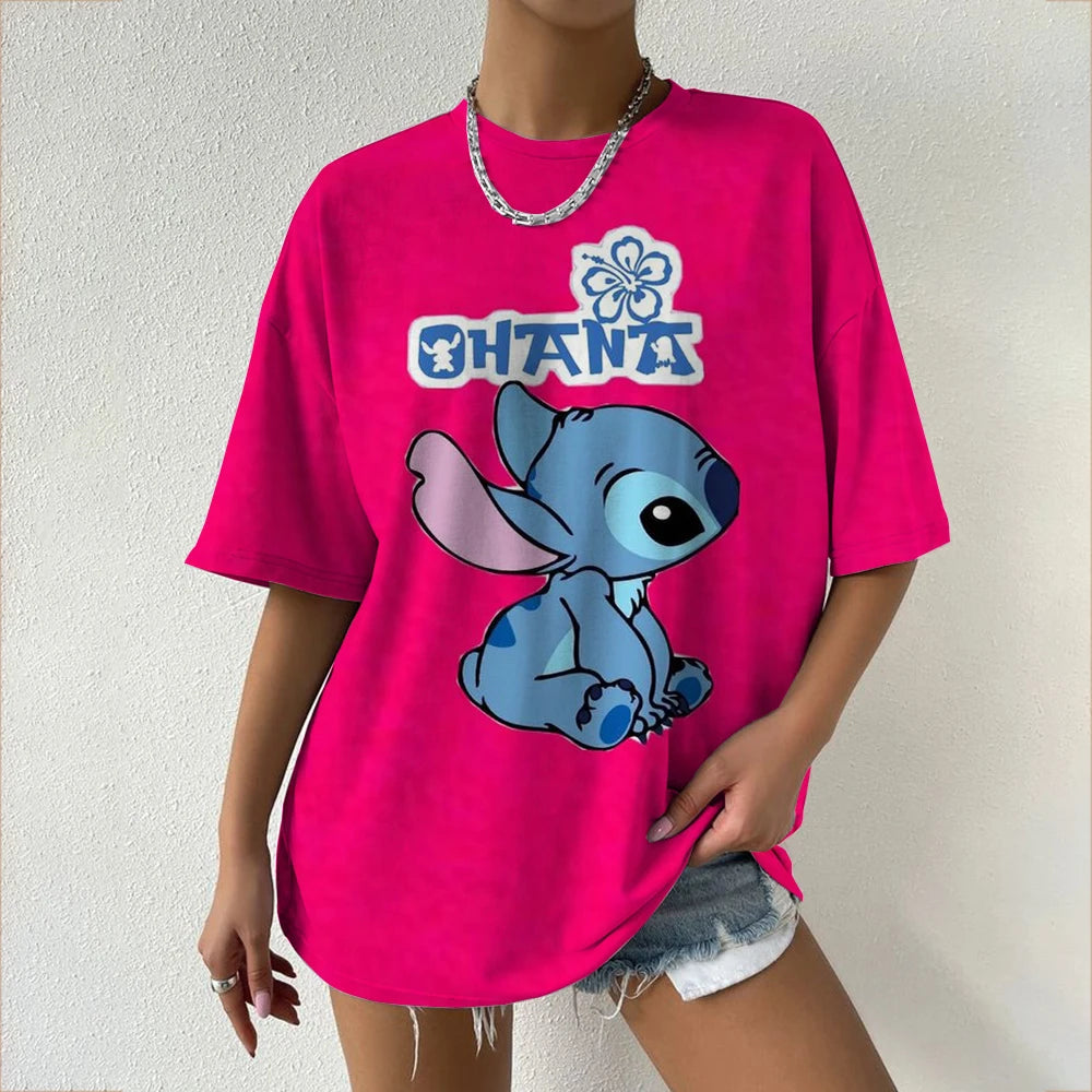 Stitch Oversized Cartoon T-Shirt – Casual Street Style