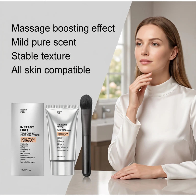Instant Firm Facial Cream 40g Centella Asiatica Moisturizing Mild Calming Repair Cream Moisturize Hydrate Skincare With Brush