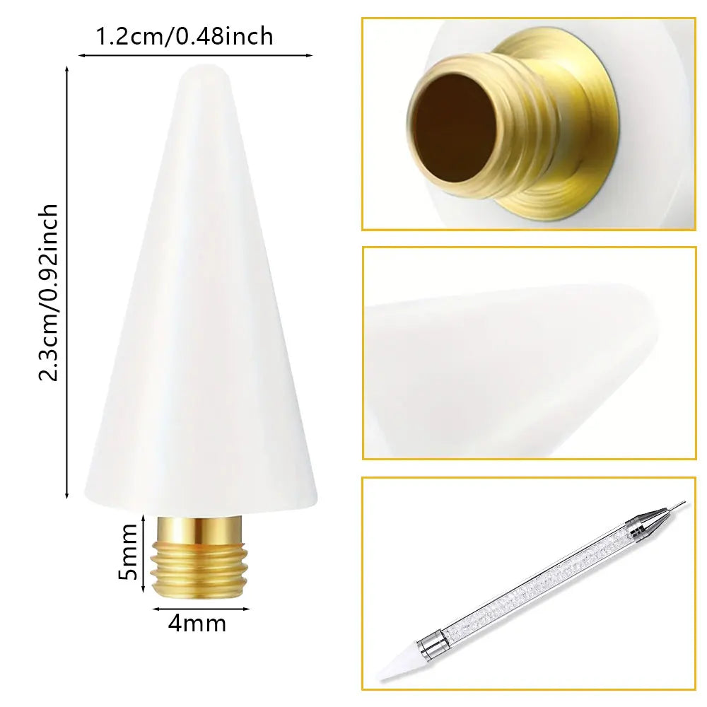 1Pc Dual-ended Rhinestone Gems Picker Dotting Pen Wax Pencil Acrylic Handle Crystal Studs Picker Manicure Nail Art DIY Tools