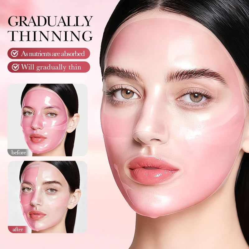 5pcs BIOAQUA Snal Collagen Facial Masks Moisturizing Anti-Wrinkle Whitening Anti-Aging Face Mask Collagen Masks Skin Care