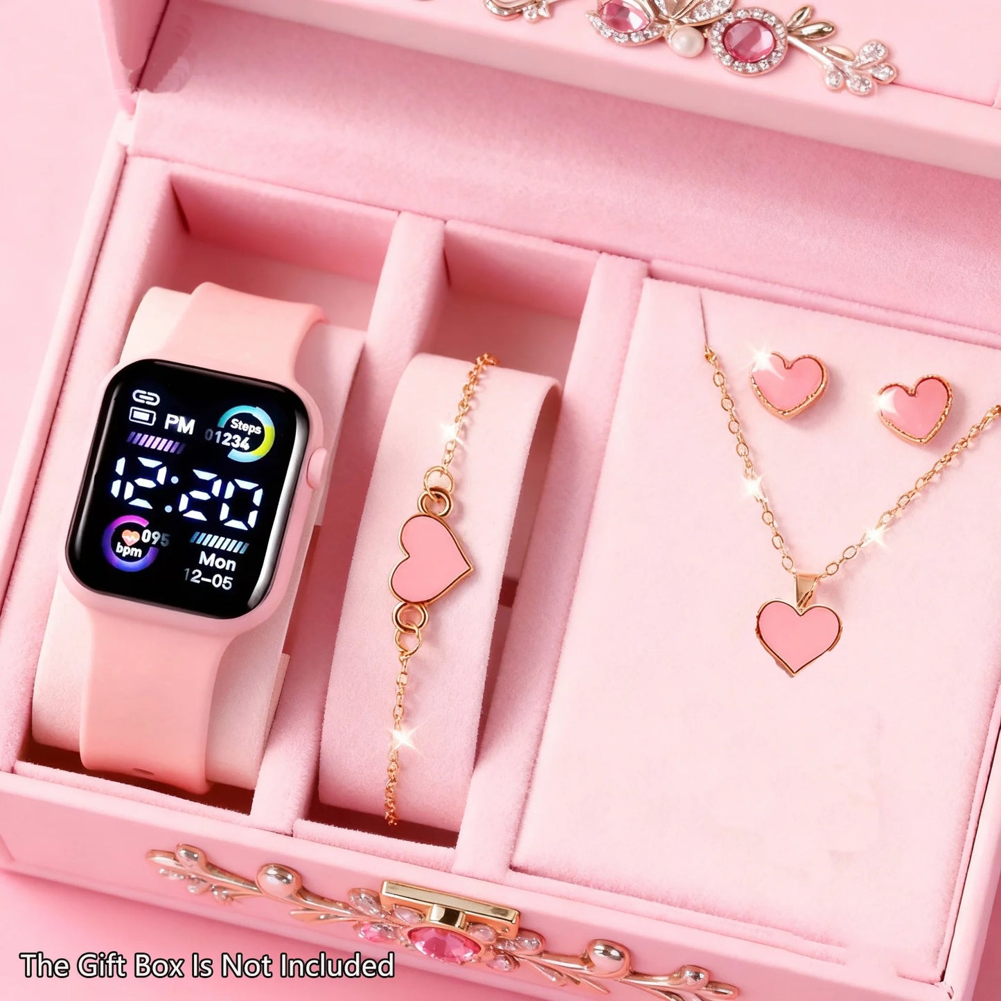 6-Piece Fashion Digital Watch & Jewelry Set