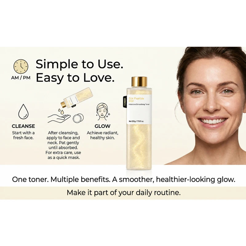 Silk Peptide EGF Intensive Smooth Facial Toner Moisturizing Soften The Skin Nourishing Revitalizing Skin Korea Skincare