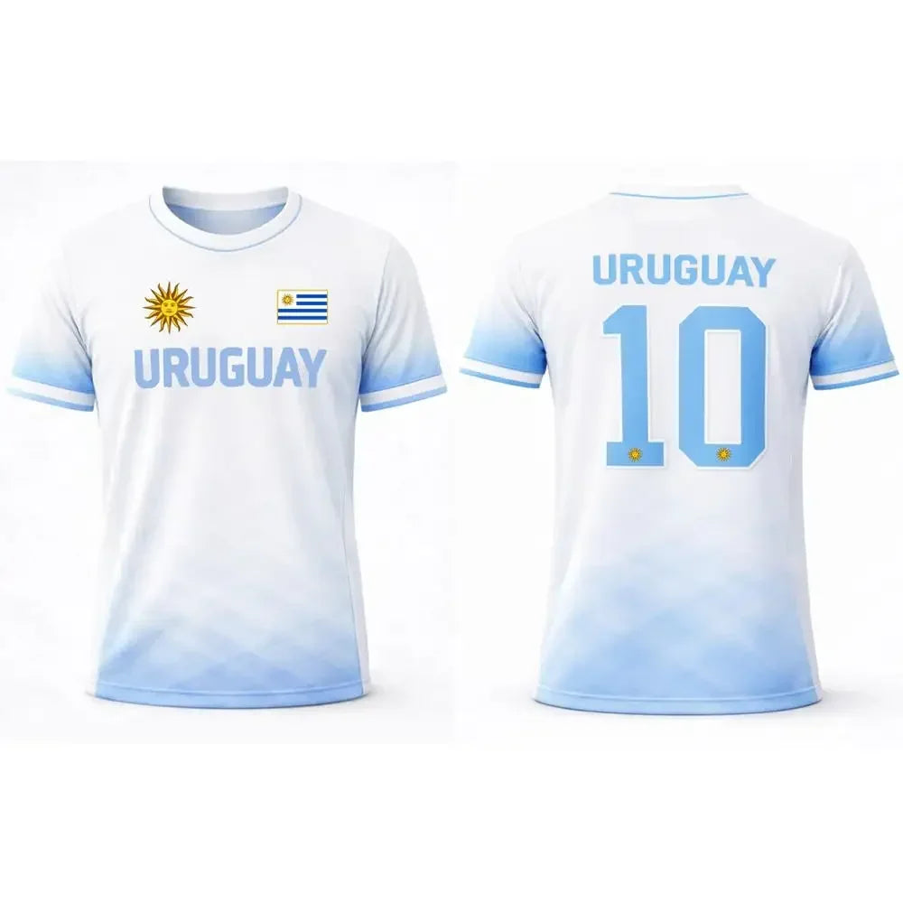 Uruguay Sun Print T-Shirt Unisex Polyester Breathable Comfortable Casual Tee For Summer Daily Streetwear Sports Football Fans