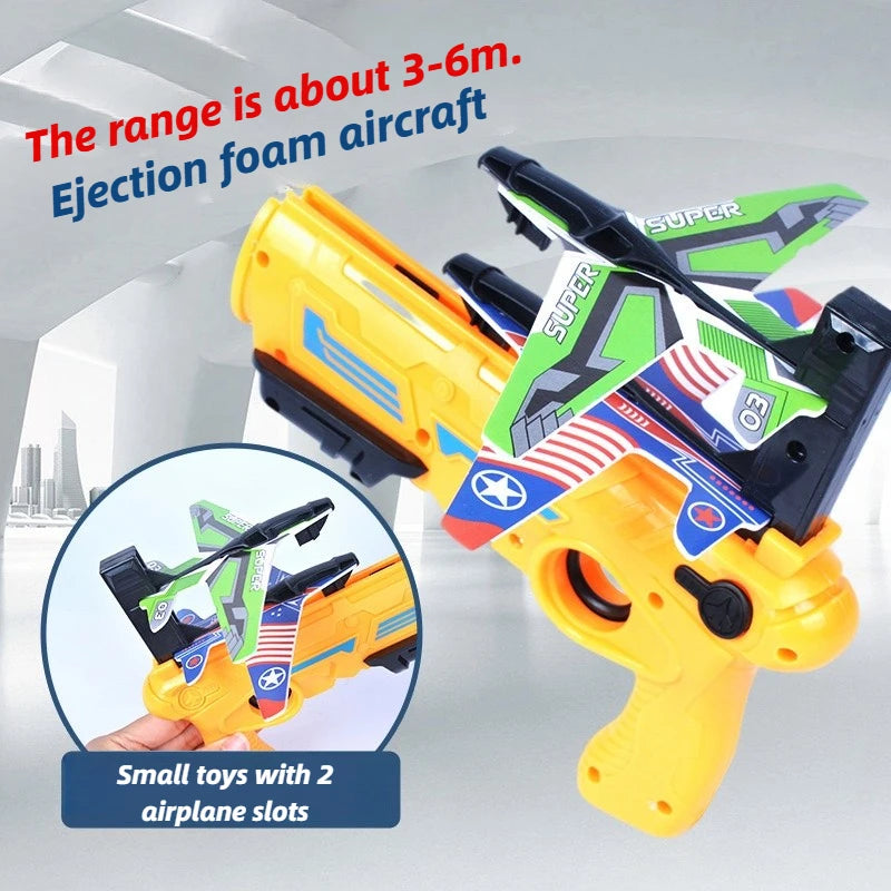 Foam Airplane Launcher Toy – Outdoor Flying Fun