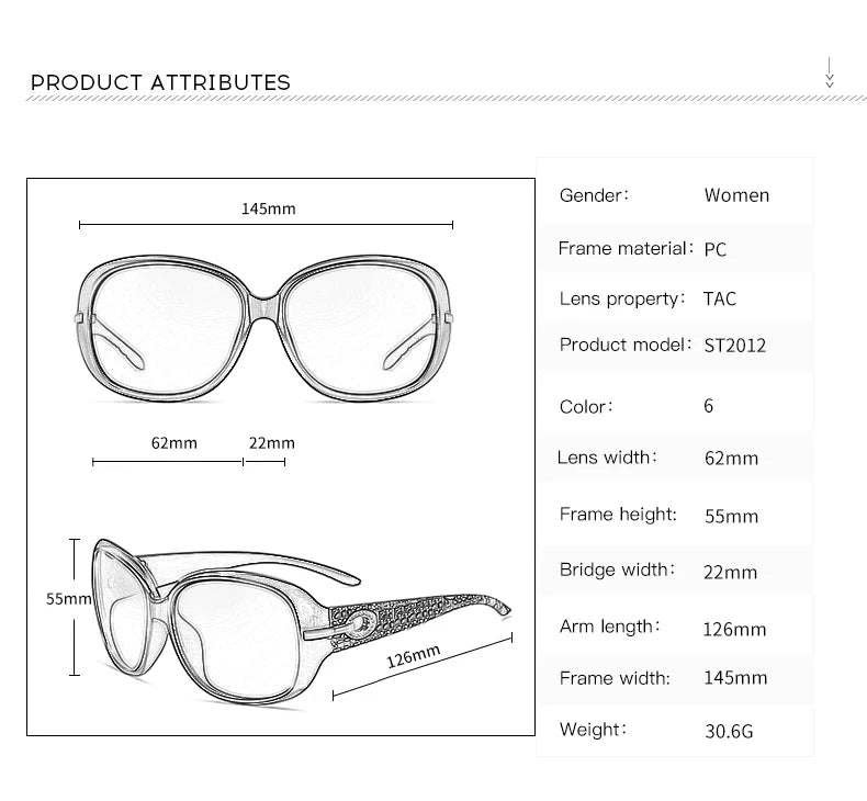 YSYX Women’s Polarized Sunglasses – Classic Vintage Big Frame Shades