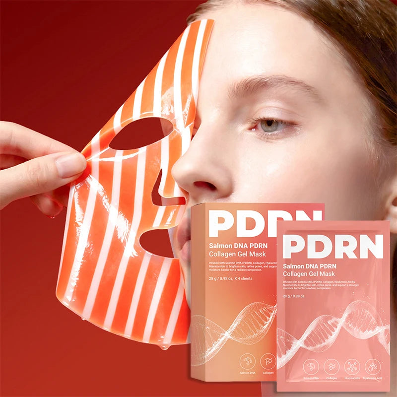 Salmon Dna PDRN Facial Mask Collagen Hydrating Moisturizing Hydrogel Mask Radiant Gentle Soothing Repair Daily Skincare