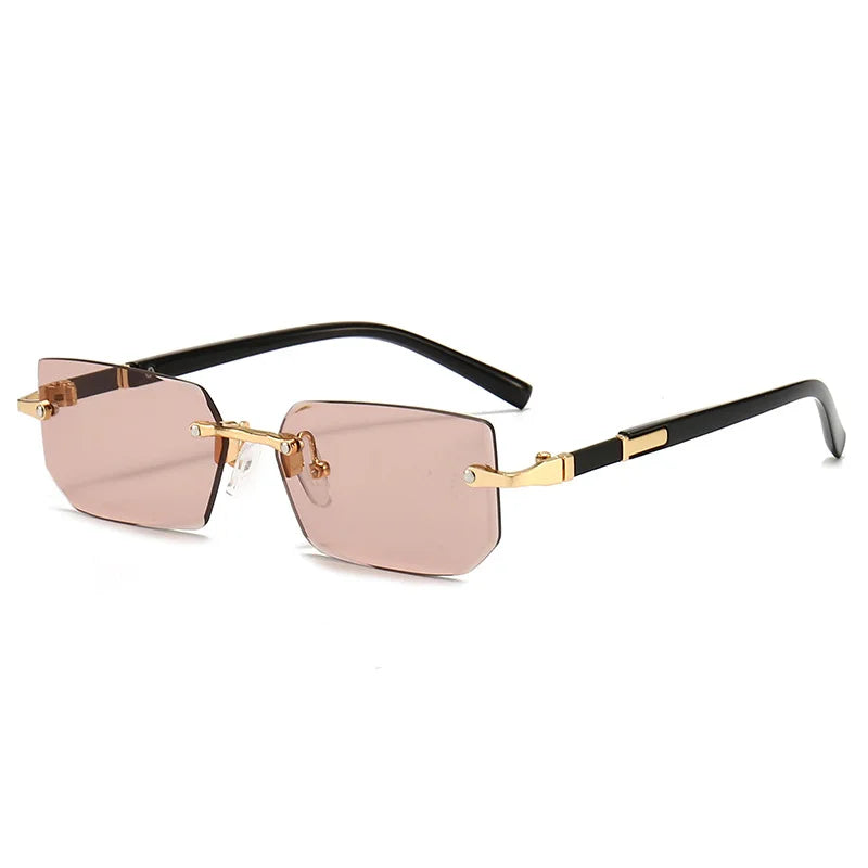 Rimless Rectangle Fashion Sunglasses نظارات شمسية مستطيلة بدون إطار