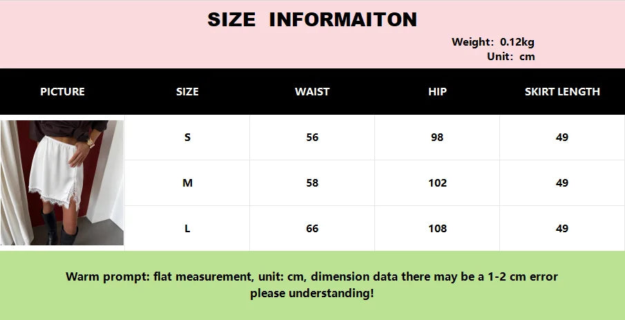 Chic Solid Lace Patchwork Slit Mini Skirt Lady High Waist Slim Fit Hip Hugging Short Skirts 2026 Women Casual Daily Office Wear