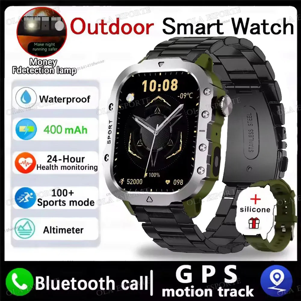 New LED Men's Smartwatch Bluetooth Talking Smartwatch Multi Sport Mode Health Monitor Outdoor Sport Smart Watch For Android